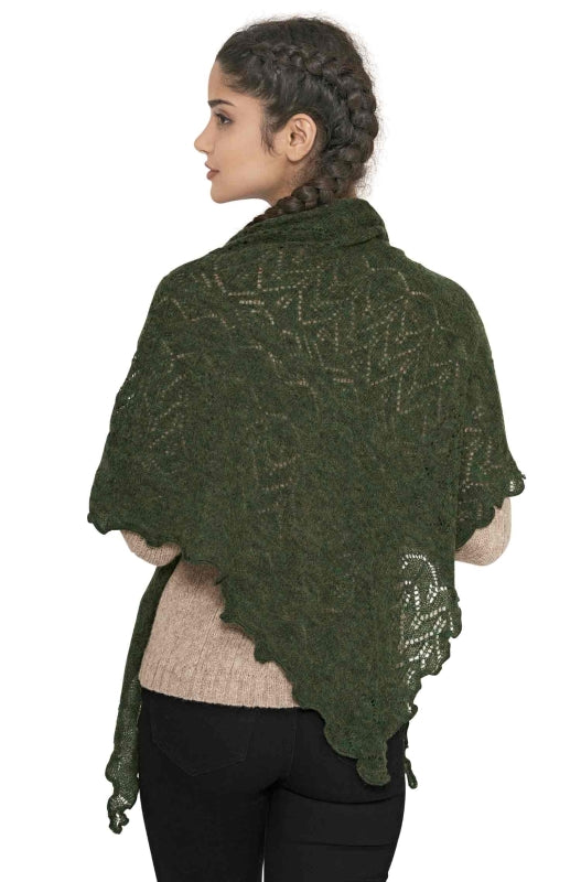Beautiful, feminine alpaca wool shawl