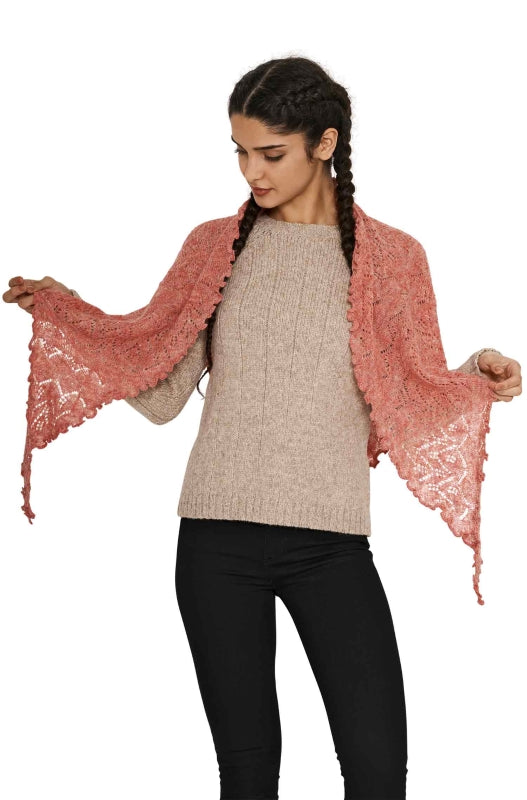 Beautiful, feminine alpaca wool shawl