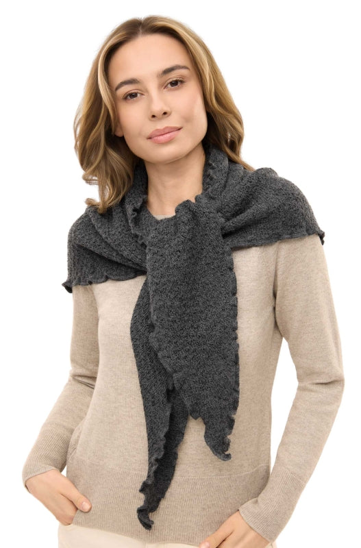 Baby alpaca triangle scarf