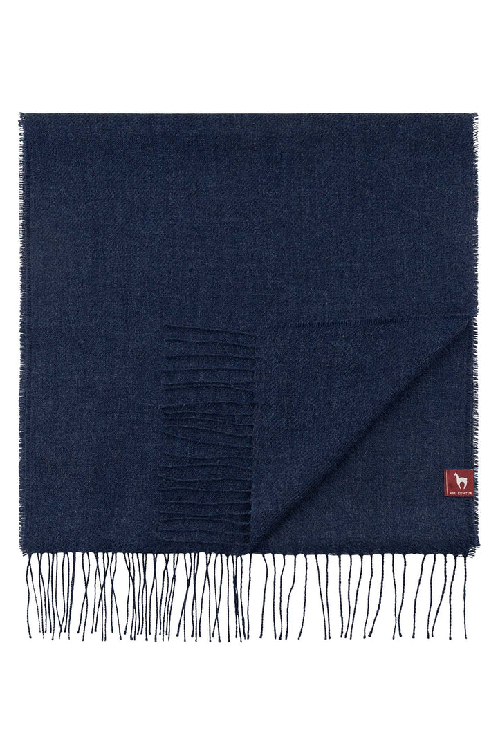 Solid-colored baby alpaca wool scarf
